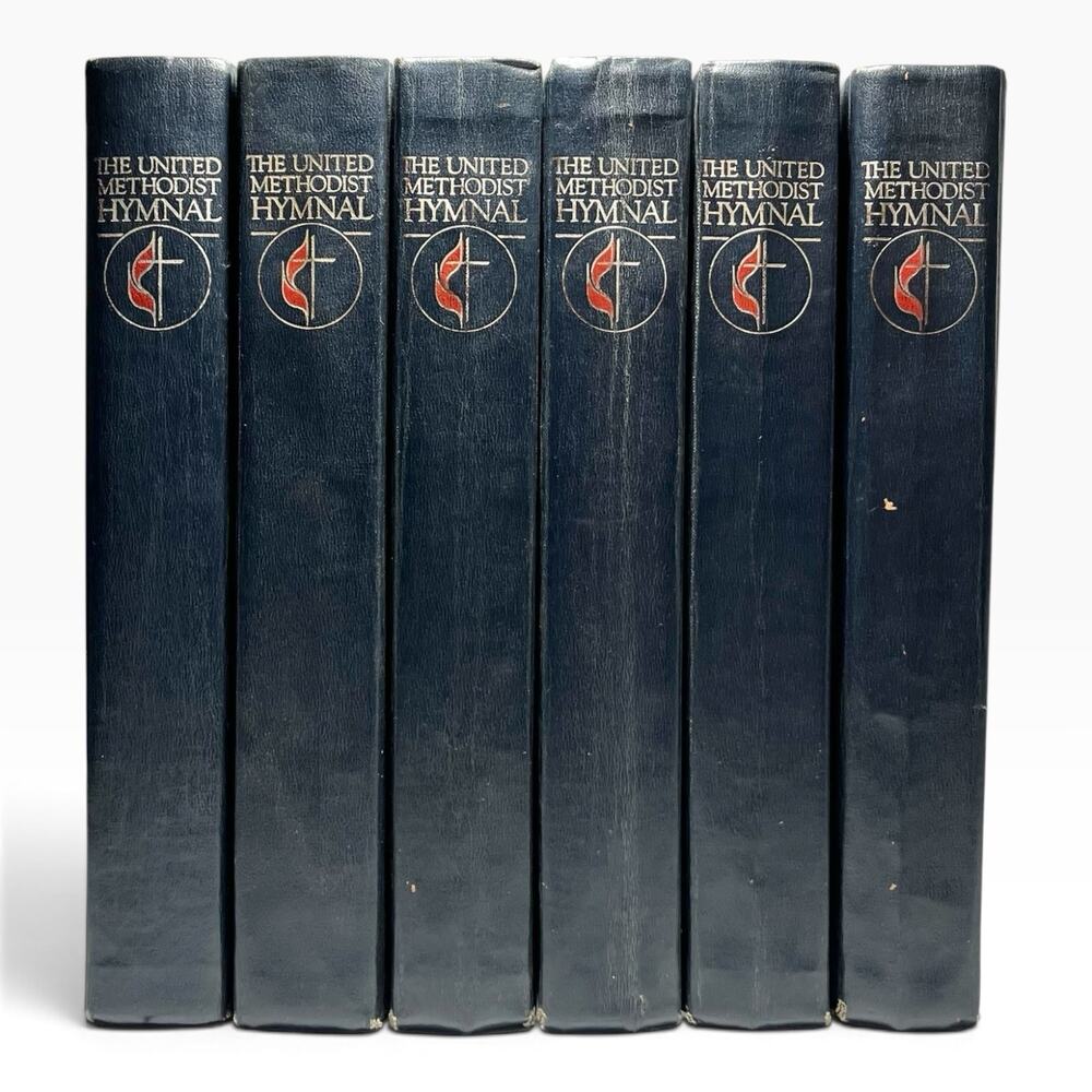 1989 The United Methodist Hymnal Set of 6 Navy Dark Blue Hardback